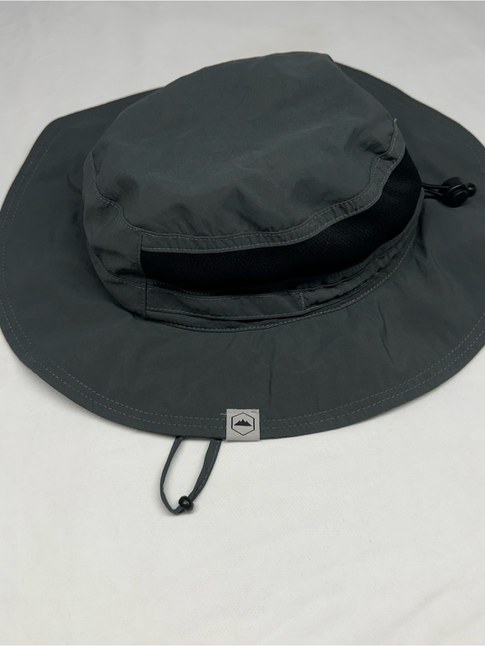 Outdoor Bucket Hat with Chin Cord - Dark Gray